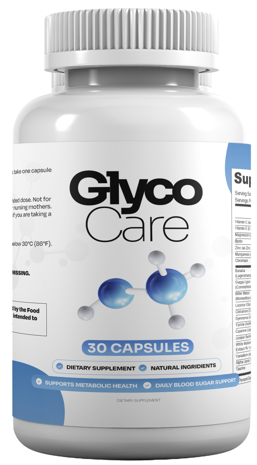 GlycoCare 30 capsule bottle