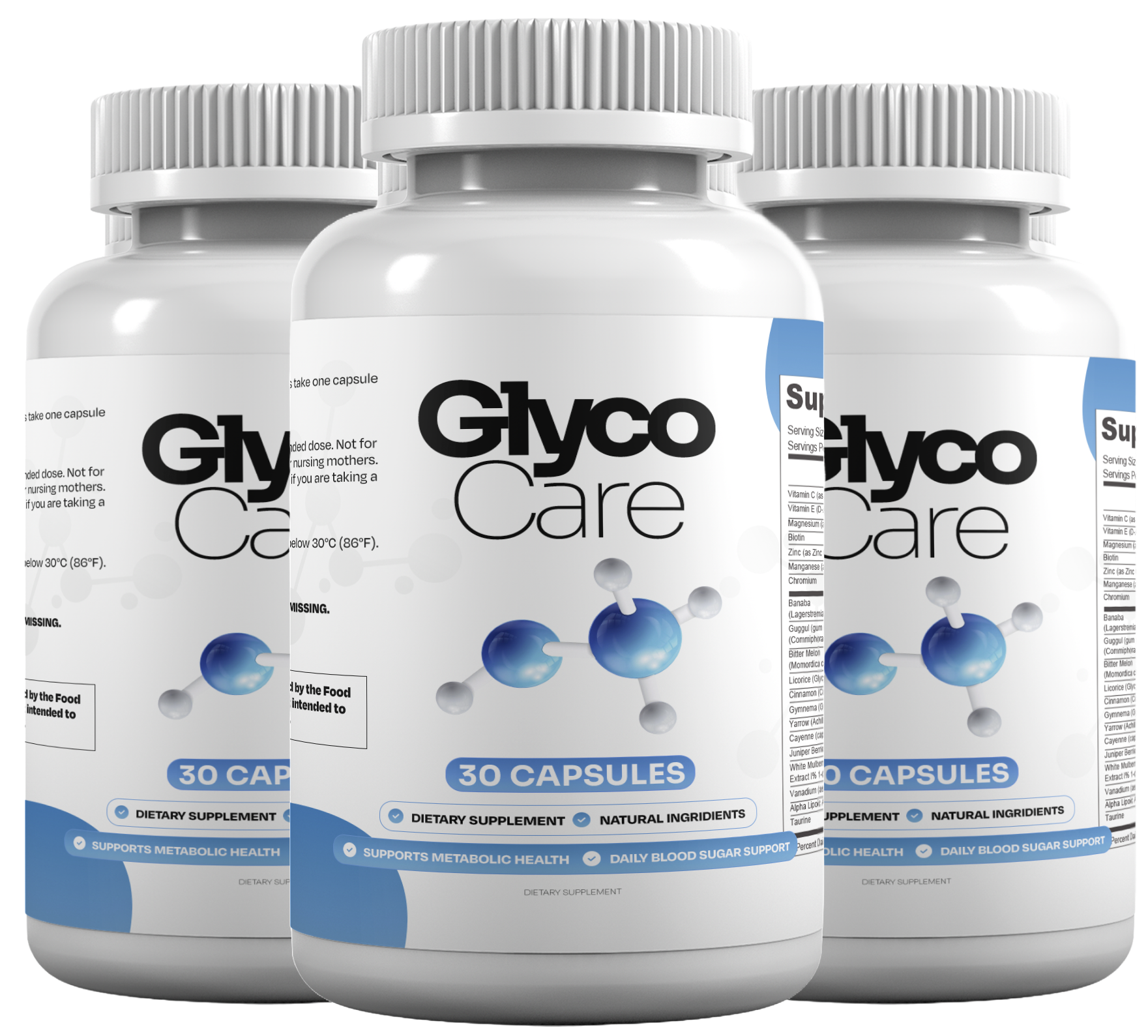 Three bottle GlycoCare package